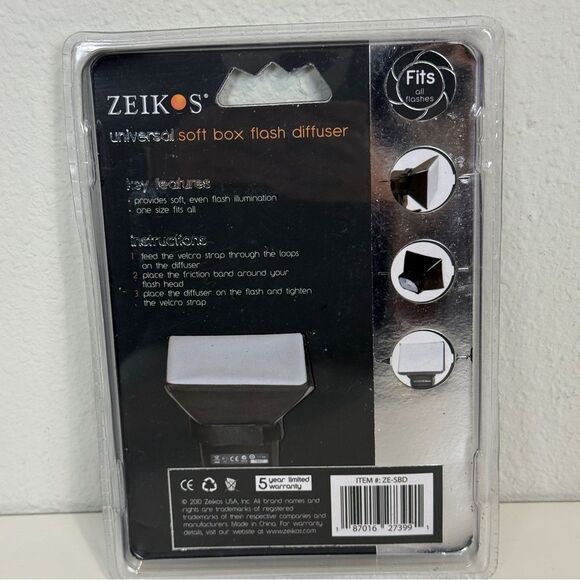 Zeikos Universal Soft Box Flash Diffuser NIP - Picture 3 of 3